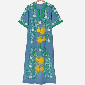 NWT Frances Valentine Peacock Caftan 22